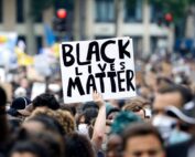 Black Lives Matter sign in protest